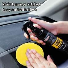AD 1 套黄色带边洗车海绵、压缩圆形打蜡海绵、汽车清洁海绵清洁工具