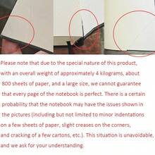 1pc Extra Large & Extra Thick A3 Size Notebook, Over 360 Pages, Leather Cover, Unique Fashion Creative Notebook, Suitable For Students, Sketchbook, Drawing Book, School Supplies,Back To School - Multicolor - View 12