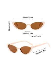 1 件猫眼个性化甜美酷炫 INS 风格时尚眼镜，时尚街拍高级眼镜