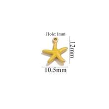 20pcs Stainless Steel Fashion Colorful Cake Seahorse Star Crab Small Pendant Tail Chain Pendant DIY Necklace Bracelet Jewelry Accessories Making