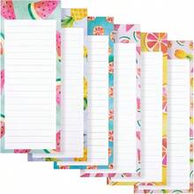 6-Pack Magnetic Grocery List Notepad For Refrigerator - Cute Fruit-Design Memo Pads, 60 Sheets Each - Multicolor - View 2