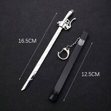 1 件 2025 新款动漫 Eren & Mikasa 剑金属鞘吊坠钥匙扣 - 生日、圣诞节、情人节、万圣节、背包装饰、动漫商品的完美礼物 - 彩色 - 查看 6