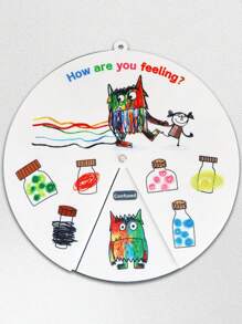 hoojojo 1 Peça Rotator de Monstro Emocional, Recursos Didáticos em Feltro, Jogo de Expressão de Vocabulário de Humor, Montessori, Adereços Interativos, Atividades em Sala de Aula, Trabalho em Equipe, Ferramentas de Ensino, Presentes de Feriado, Reuniões de Festa, Família, Sala de Aula, Classe.