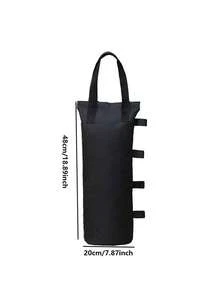 1PC /4Pcs Heavy-Duty Weight Bags With Secure Straps, Sand Bag Tent Kit For Garden Gazebo Marquee Party Tent Set - Leg Weights Foot Sand Bags Tent Weights Sand Bag Oxford Cloth Canopy Weight Reusable Empty Weighting With Handle Fixed Sandbag - Windproof Sandbags For Outdoor Sunshades, Pop-Up Tents & Gathering Canopies, Portable Weight Bags|Sleek Black Design|Sturdy Handle Design - Black - View 4
