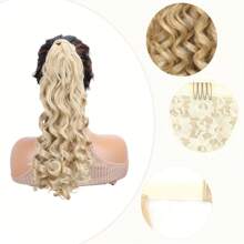 Retro Curly Hair Ponytail Wig, Fashionable Ponytail Wig, Synthetic High Heat Resistant Material Suitable For Daily Wear To Increase Hair Volume, Suitable For Holiday Carnival Wear, Halloween