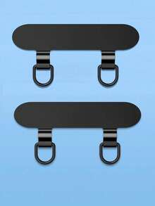 Mobile Phone Lanyard Stainless Steel Clip Double Ear Metal Gasket Lanyard Fixed Thin Back Patch Anti-Lost Knot Solid Connection Piece - Multicolor - View 16