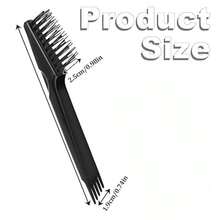 迷你鬃毛清洁梳 - 适用于家庭和沙龙的有效清洁工具，黑色，美发套装，美发工具套装，学校用品 - 黑色 - 查看 5