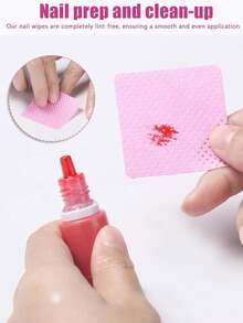 200pcs Non-Woven Nail Polish Remover Wipes, Lint-Free Nail Cleansing Wipes, Absorb Eyelash Extension Glue Cleaning Wipes, Manicure Supplies