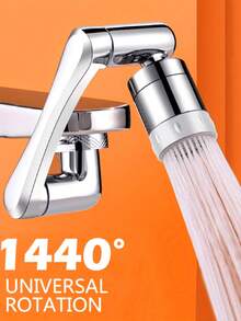 1/2/3/5pcs 1440° Swivel Kitchen Sink Faucet Aerator, Plastic Sprayer Head, Universal Rotatable Splash Filter Faucet Extension For Wash Basins, Sink Accessories, Ideal For Home Improvement Kitchen Items Kitchen Accessories Kitchen Tools - Silver - View 2