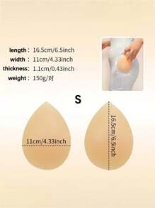 1 Pair Reusable & Washable Hip Enhancer Pads, Thickened Seamless Butt Lift Pads For Natural Appearance