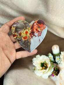 1pc Custom Personalized Photo Corkscrew Wedding Favors, Custom Beautiful Moments, Custom Print Corkscrew With Heart Design, Bottle Cap Corkscrew, Engagement Gift, Home Kitchen Must-Have, Corkscrew Relaxing Props Ideal Gifts For Her, Boyfriend, Dad, Girlfriend, Mom, Family, Friends, Tea Room, Home, Garden, Office, For Valentine's Day, For Mother's Day, For Father's Day, For Weddings, For Housewarming, Brunch-Ready, Warm Ambience, Home & Living, Customized Bottle Openers & Bottle Opener Accessories - Multicolor - View 4