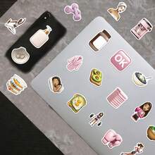 50pcs GYM Girl Stickers, Aesthetics Waterproof Stickers Water Bottle, Skateboard, Laptop, Phone, Journaling, Scrapbooking Decals Party Supply Sticker Back To School - Multicolor - View 8