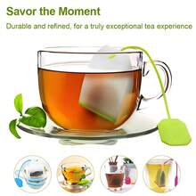 硅胶茶滤器、袋装咖啡和散叶茶吸管过滤器、茶叶过滤器、茶滤管、家用茶具