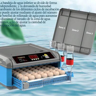 Incubadora automática para aves de corral STUDYROW 64 (paquete de 1), con capacidad para 64 huevos, ideal para cría de animales domésticos y aves de corral.