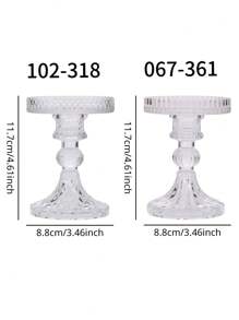 3Pcs/1Pc Elegant Clear Candle Holders/Candlestick Holders, Room Decor/Home Decor/Table Decor,Natural Crystal Design, Suitable For Furniture Decoration, Home Table Decoration, Wedding Center Decoration, Office Decoration, Outdoor Garden Decoration, Room Decoration, Family Gathering, Table Decoration, Wedding, Event,Best Friend Gift/Christmas/Thanksgiving Day/Halloween