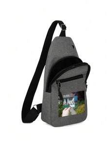 男女通用一件定制腰包胸包休闲时尚字母DIY简约轻便便携大容量耐磨纯色旅行购物拉链多功能多袋