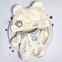 20cm Doll Clothes Set, Bear Romper Outfit Including Shirt, Overalls, Bag, Shirt, Overalls, Doll Clothes [Doll Clothes Only, No Shoes] - Multicolor - View 2