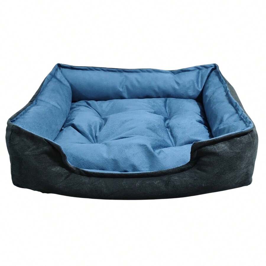 Pet Bed S M L XL Resistant Suede Dog Cat Cushion - 藍色 - 查看 1