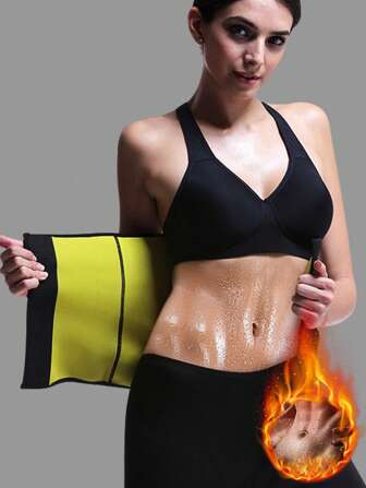 1pc Sports Sweat Waist Trainer For Women, Waist Trimmer Belt, Fitness Waist Cincher Wrap, Running Sweat Band Exercise Waist Belt Suitable For Workout Home Sports And Walk