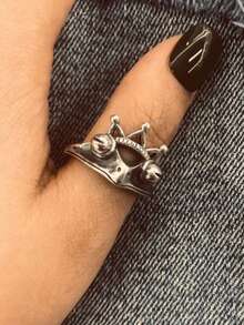 1 套复古情侣哥特式订婚戒指，古董银质分支戒指，男女通用巫师戒指，深色几何指环 - 彩色 - 查看 59