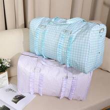 1 件女士时尚精致流苏蕾丝优雅个性化可爱蕾丝旅行大包，适合携带各种旅行物品，旅行必需品洗漱包，洗漱包，洗漱用品，旅行包，化妆品收纳沙滩包，沙滩包，度假必需品，学校用品，女士用品，大学宿舍浴室包学校用品学校用品