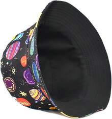 Unisex Reversible Bucket Hat For Beach And Fishing - Planet - 查看 4