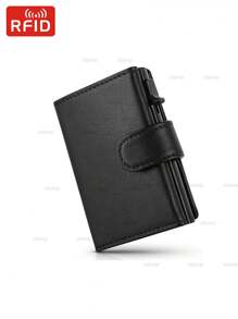 Men Leather Aluminum Business Bank Cardholder Male Case Minimalist Wallet Rfid Credit Card Holder Wallets 2025