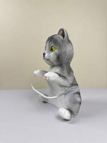Adorable Cat-Shaped Paper Towel Holder - Freestanding,Funny Paper Towel Roll Storage - Cute Bathroom Decor, Plastic,Perfect For Bathroom Use,Towel Holder For Bathroom,Light Luxury Metal Tissue Box