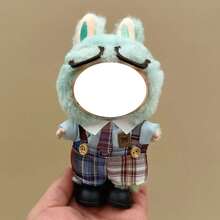 17cm LABUBU Stylish & Cool Overalls Outfit Blind Box Doll Figurine Set, Cute Doll Clothes For LABUBU - 彩色 - 查看 8