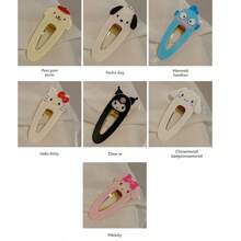 Sanrio Sanrio Cartoon Cute Hair Clip Acrylic Alligator Hair Clip Side Bangs Broken Hair Hollow Hair Clip Hair Clip Sweet Decorative Headdress Holiday Gift Hair Accessories