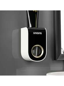 1 pieza Dispensador de pasta de dientes montado en la pared, soporte de pasta de dientes de apretón sin manos, organizador de accesorios de baño