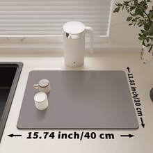 1 件纯色滴干垫，防滑吸水耐磨咖啡机垫，柔软硅藻土排水垫，排水垫，咖啡垫，酒吧餐厅垫，宠物垫，餐具垫，浴室垫，餐桌装饰台面垫，家庭厨房用品