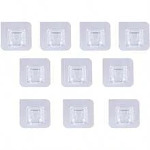 10 Pcs Double-Sided Adhesive Wall Hooks Waterproof Oilproof Self Adhesive Hooks Door Hooks Towel Hooks Adhesive On Hooks Hook Towel Holder Suction Hook Wall Hooks - 女紐扣_ - 查看 3