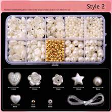 Kit para hacer collares y pulseras, perlas para pulseras, adecuado para kits de joyería DIY, pulseras, aretes, collares, opción de amistad para chicas glamorosas (perlas artificiales), kit de manualidades > kits para hacer pulseras, cuentas para niñas, kit de joyería para niños, hacer pulseras, cuidado de la piel para niños, kit de pulseras para niñas