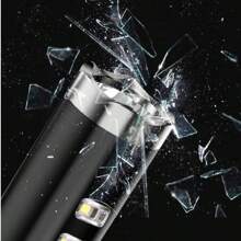 1 pièce Lampe de poche d'autodéfense avec lumière latérale, OSL+8 LED, 4 modes d'éclairage, lampe de sécurité puissante, torche tactique pour l'extérieur, lampe de baseball à lumière intense, pour la patrouille extérieure, l'aventure, la chasse, le camping, la randonnée, anti-émeute, les urgences, le travail