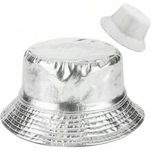 Unisex Reversible Bucket Hat For Beach And Fishing - 銀白色 - 查看 1