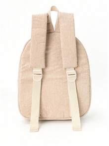 Custom Embroidered Corduroy Animal Backpack With Personalized Name, Cute Fox And Bear Design, Lightweight Large Capacity Casual Daypack, Laptop Backpack For Work, School, Commuting, Travel, Outdoor, Versatile Gift For Women, Teens, Friends, Birthday, Holidays, All-Purpose, Large Capacity, Versatile - Multicolor - View 6