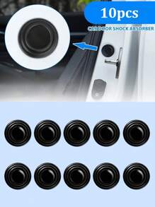 10Pcs Thickened Silicone Door Shock Absorbers – Noise Reducing And Anti-Collision Pads For Doors Trunks Hoods, Non-Destructive Installation No Tools Required, Reusable Durable Soundproofing Auto Parts,Suitable For All Models