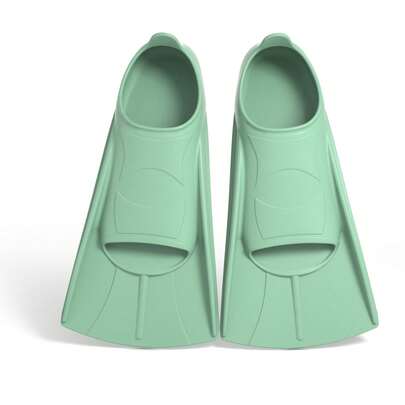 Swim Training Fins, Made Of Comfortable Silicone, Short Buoyancy Fins With Mesh Bag, Suitable For Adult Men And Women, Enhance Leg Strength, Beach Essential, Beach Accessories, Pool Floats