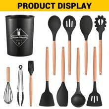 12Pcs Kitchen Utensils Set Silicone Cooking Nonstick Spatula Turner Spoon Tools