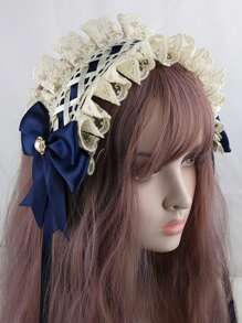 Serre-tête Lolita avec nœud papillon, look gothique/punk/Goth pour filles
