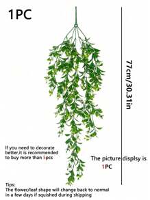 1PC Artificial Hanging Plant, Fake Hanging Plant, Potted Green Plant, Artificial Eucalyptus, Mandala Vine Potted Plant, Suitable For Indoor And Outdoor Decoration Of Family Gardens, Weddings, Parties, UV Resistant Greening, Fake Decorative Flowers, Leaves, Tropical Leaves, Suitable For Weddings, Gardens, Courtyards, Window Boxes, Farmhouse Decoration, Green Fake Plants, Valentine's Day Party Decoration, Valentine's Day, Gifts