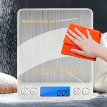 1 Food Scale, Kitchen Scale, Digital Weighing Units In Grams And Ounces, High-Precision Electronic Scale For Daily Use, Kitchen Utensils, Essential For Apartments And Dormitories - Silver - View 8