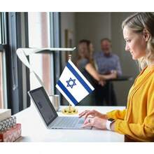 TLL  2PCS  Desk Flag12 Inch Tall Small Is Indoor Banner Tiny Printing Decor For Office Home TableTLL