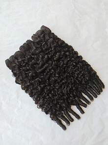 funky girl 1 Bundle Pix Curly Human Hair Tie, Vietnamese Natural Hair Braided Spiral Curl Hair Tie