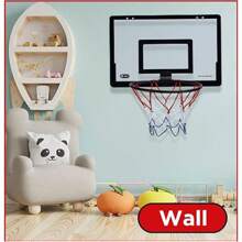 Mini Basketballkorb, Indoor klebefrei Basketballkorb, Zusammenklappbares wandmontiertes Basketballbrett