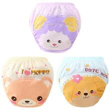 4pcs Baby/Toddler Reusable Potty Training Pants, Absorbent Underwear, Cloth Diapers, Suitable For Boys And Girls, Kids Training Pants, Potty Training Seat, Children's Underwear Gift - Multicolor - View 75