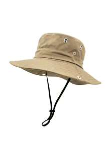 1 Pc Women's Solid Color Casual Retro Party Streetwear Polyester (Polyester) Other Wind Resistant UV Protection Decorative Outdoor Mountain Climbing Hat, Summer Fishing Sun Hat, Breathable Sun Visor, Cycling Bucket Hat, Spring Summer