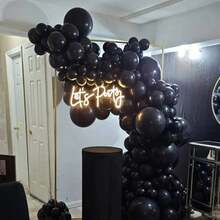 64/30pcs Black Latex Balloon Set - Includes 18", 12", 10" And 5" Sizes, Suitable For Birthday, Wedding, Graduation, Party, Anniversary, Halloween And Christmas - Black - View 5