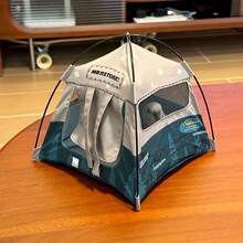 1:12 Scale Camping Tent Model Decoration Miniature Simulated Outdoor Tent Ornament Ob11 Doll Doll Small Tent Photo Props - 藍色 - 查看 2